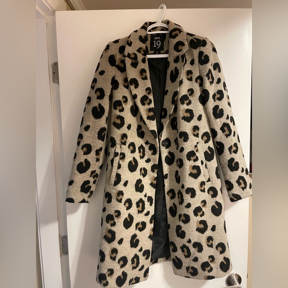 Jackets & Blazers - Leopard pea coat